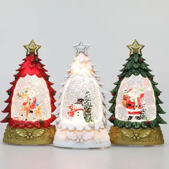 Рождественский Ночник со светодиодной подсветкой, Блестящие пайетки, Рождественский Блеск, Ветряной светильник Для детского подарка, Домашний Декор