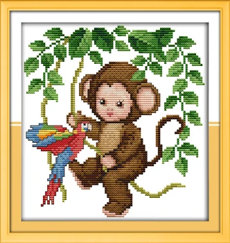 Набор для вышивания крестиком с обезьянкой мультфильм 11 карат количество стежков на холсте вышивка DIY рукоделие ручной работы плюс