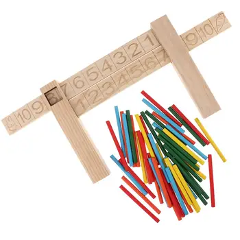 Деревянные Арифметические пособия по математике, игрушки для дошкольного обучения