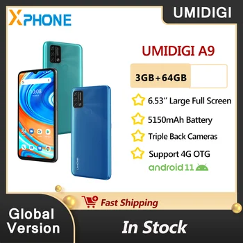 UMIDIGI A9 3 ГБ 64 ГБ Глобальная Версия 6,53 