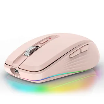 Беспроводная мышь Bluetooth M303, двухрежимная перезаряжаемая мышь, игровая мышь с подсветкой Rgb для настольных компьютеров, ноутбуков, программируемая эргономичная