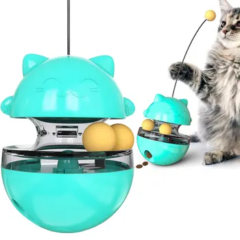 Игрушки для кошек Интерактивный стакан для домашних животных, Встряхивающий Контейнер для еды с утечкой, Игрушка IQ Treat Ball Собака, Интерактивная Планета, Игрушка с утечкой еды